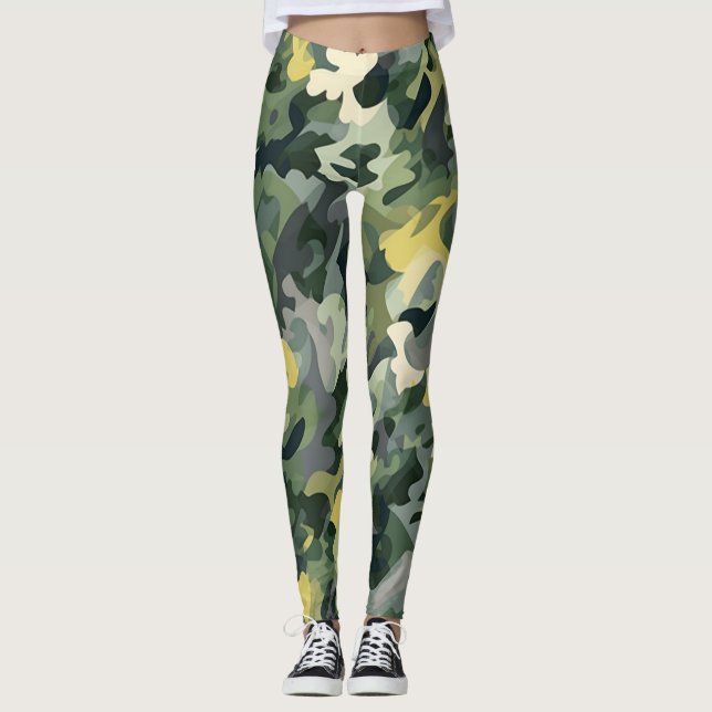 Leggings de arte lindas camufladas (Frente)