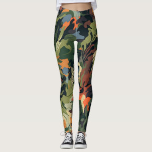 Leggings de arte lindas camufladas