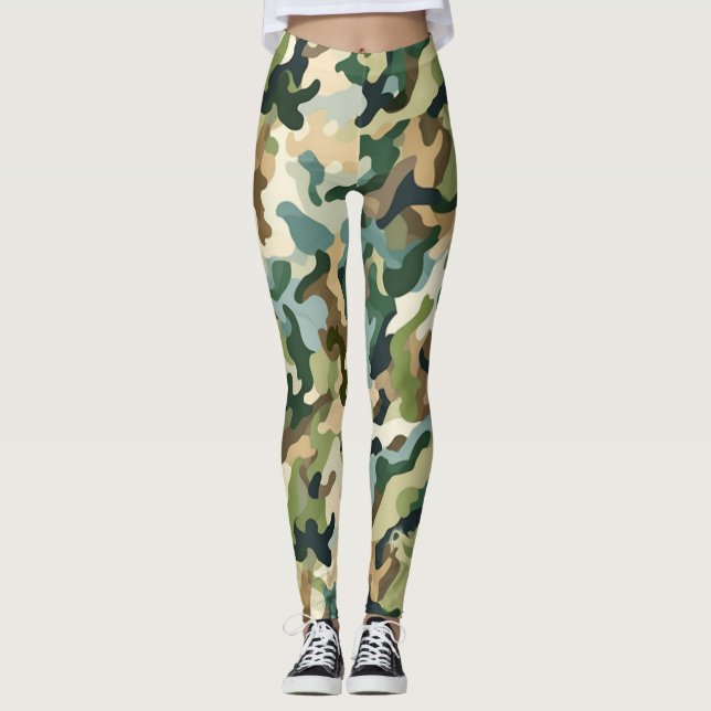 Leggings de arte lindas camufladas (Frente)