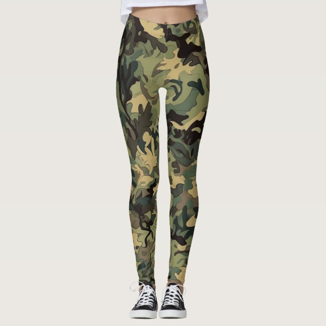 Leggings de arte lindas camufladas (Frente)