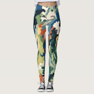 Leggings de arte lindas camufladas