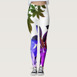 Leggings de Artes de Leaes Tropicais