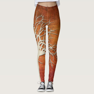 Leggings de Árvore de Halloween Spooky
