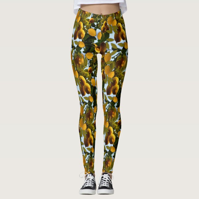 Leggings de árvores limões (Frente)