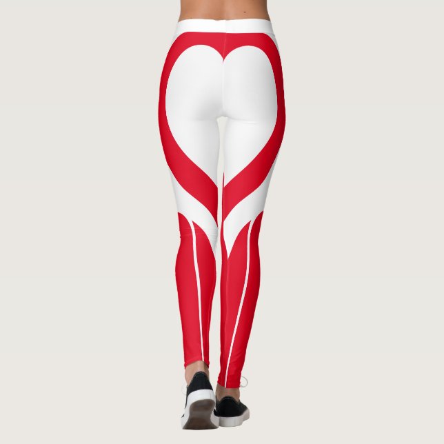 Leggings de Ativação do Gym Bumbum Vermelho Sexy (Verso)