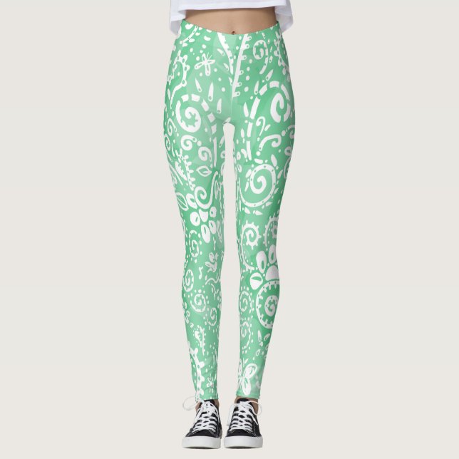 Leggings de Bandana Verde (Frente)