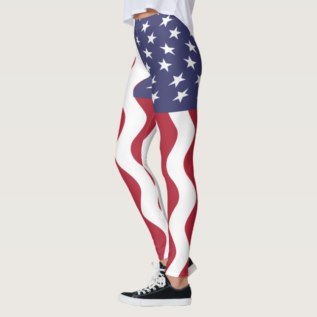 Leggings de bandeira americana (Esquerda)