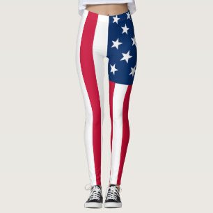 Leggings de bandeira americana