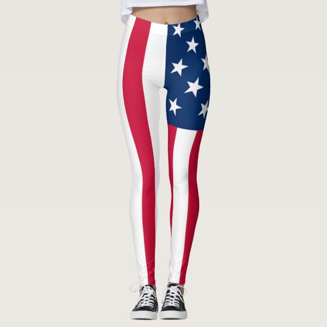 Leggings de bandeira americana (Frente)