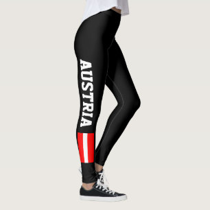 Leggings de bandeira da Áustria para esportes de m