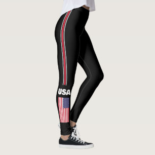 Leggings de bandeira Patriótica americana