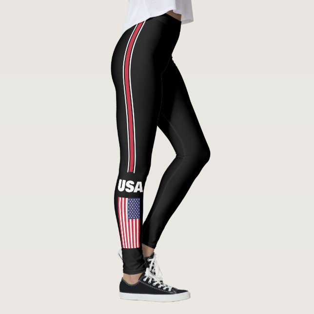 Leggings de bandeira Patriótica americana (Direita)