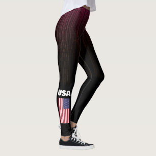 Leggings de bandeira Patriótica americana