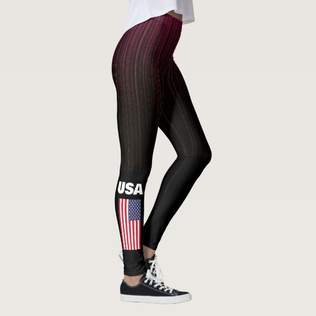 Leggings de bandeira Patriótica americana (Direita)