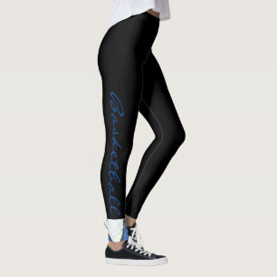 Leggings de basquete azuis e brancas