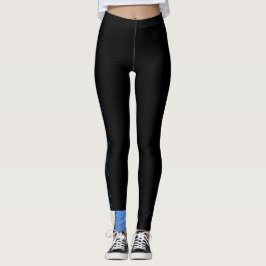 Leggings de basquete azuis e brancas