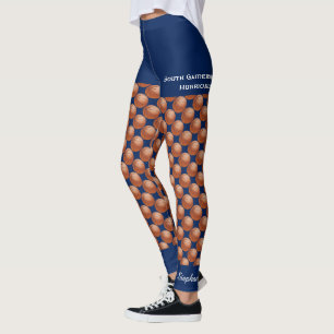 Leggings de basquete de equipe com Shorts azuis fa