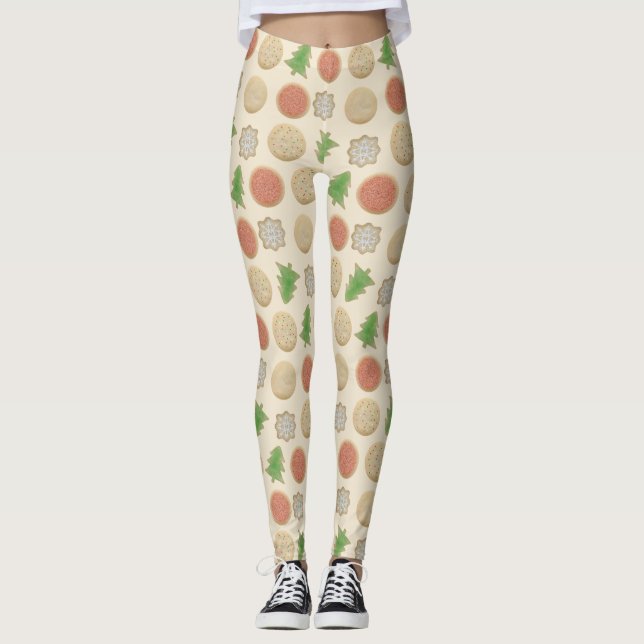 Leggings de Biscoitos de Natal (Frente)