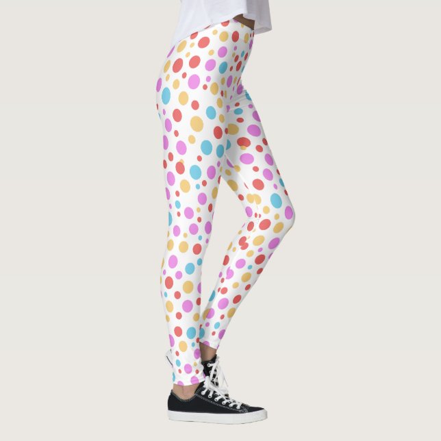 Leggings de Bolinhas de Cores Vibrantes (Direita)
