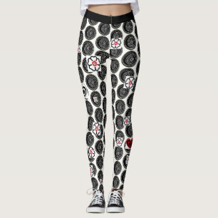 Leggings de Bolinhas Negra e Branca para Mulheres