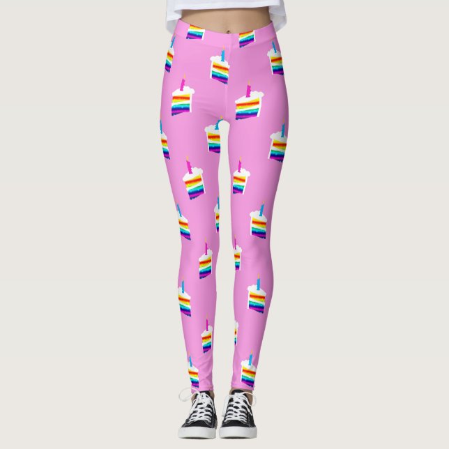 Leggings de Bolo de Aniversário (Frente)