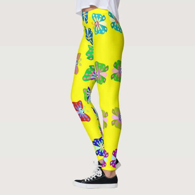 Leggings de borboleta amarela SPNP (Esquerda)