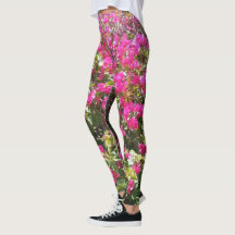 Leggings de Bougainvillea Bush cor-de-rosa
