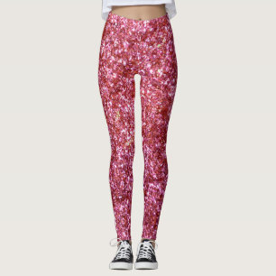 Leggings de brilho vermelho