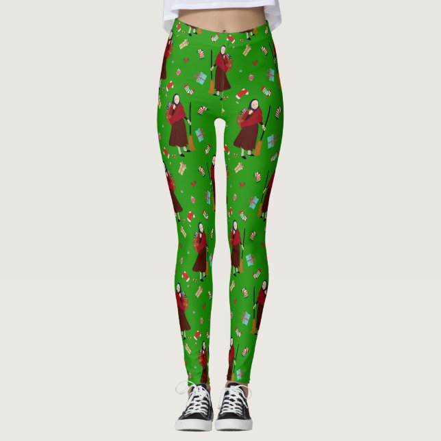 leggings de bruxa-de-natal (Frente)