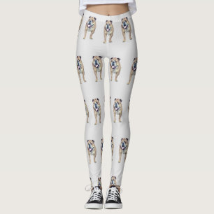 Leggings de Bulldog Pintadas Adoráveis