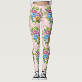 Leggings de Buquê Floral Coloridas - Botânica Vibr