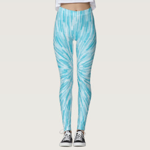 Leggings de burst do centro azul