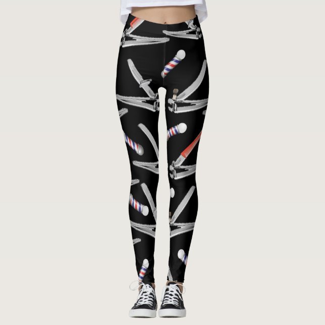 Leggings de Cabelo de Barbeiro Tesoura (Frente)