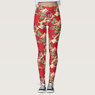 leggings de cães de ano novo chinesas