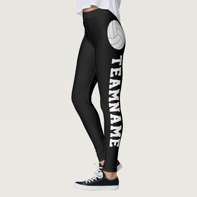 Leggings de calçadas de voleibol de texto PERSONAL (Esquerda)