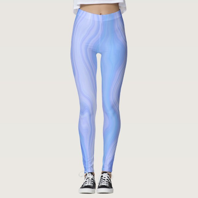 Leggings de camadas de agato azul (Frente)