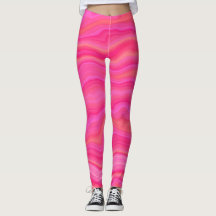 Leggings de camadas de agato cor-de-rosa e laranja