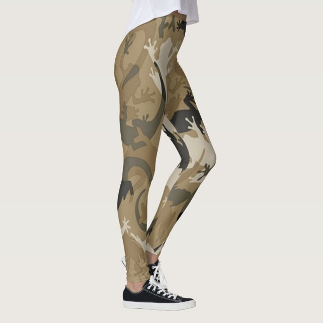 Leggings de Camouflage, Réptil Castanho (Direita)