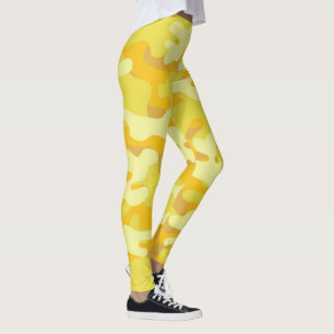 Leggings de Camuflagem Amarela Personalizadas