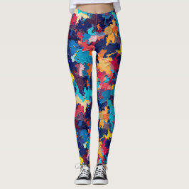 Leggings de Camuflagem Chaótica - Divertimento