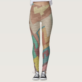 Leggings de Camuflagem de Cores do Deserto