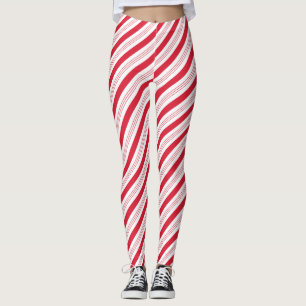 Leggings de canas de pimenta de Natal