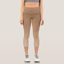 Leggings de Capri com Gradação de Cobre