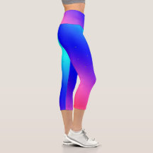 Leggings de Capri com Gradação de Galáxia
