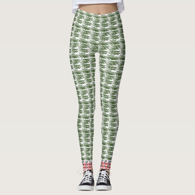 Leggings de Capri de Grama Verde Trending (Frente)