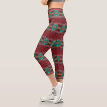Leggings de capri para sudoeste étnico