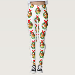 leggings de caracóis de natal alegres