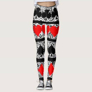 Leggings de Cartas de Baralho
