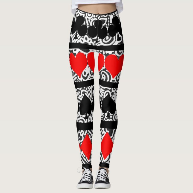 Leggings de Cartas de Baralho (Frente)