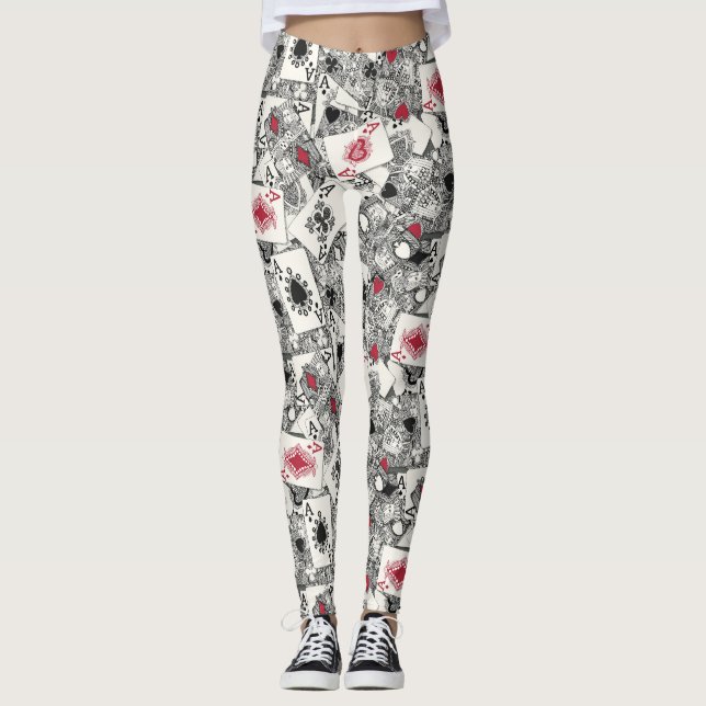 leggings de cartas de jogar (Frente)